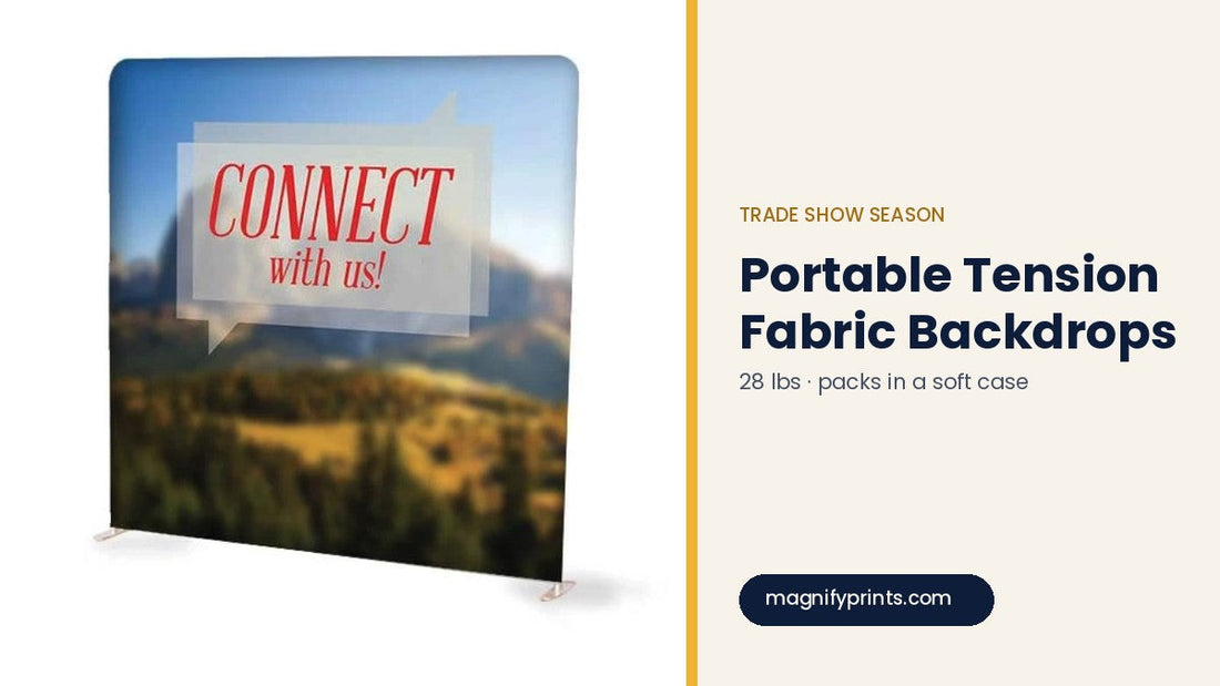 Portable Tension Fabric Backdrops for Trade Show Travel