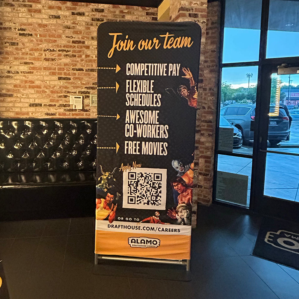fabric tension display sign for lobby