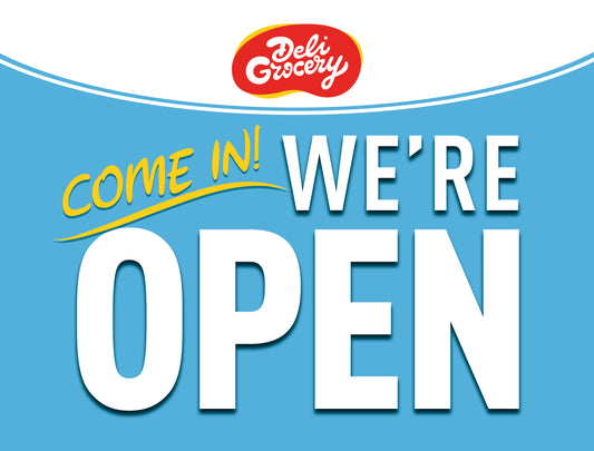 Yard Sign Come In We're Open – Sky Blue