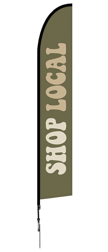 Shop Local Feather Flag Army Green