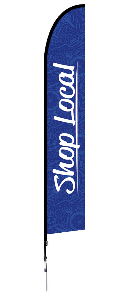 Shop Local Feather Flag Blue