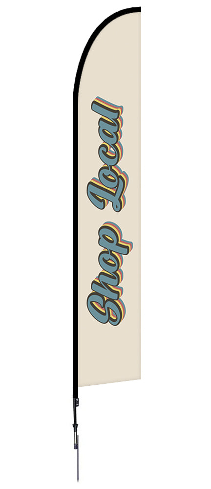 Shop Local Feather Flag Tan