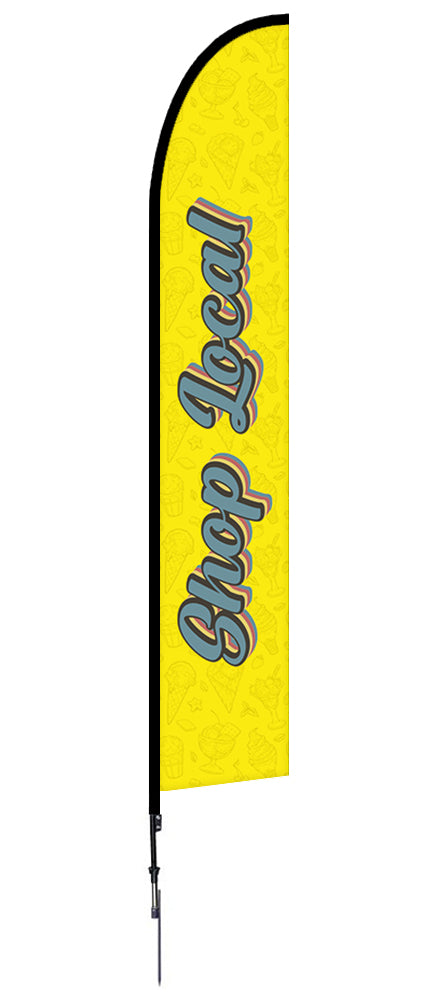 Shop Local Feather Flag Yellow