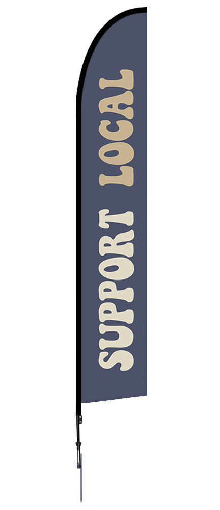 Support Local Feather Flag Dark Blue